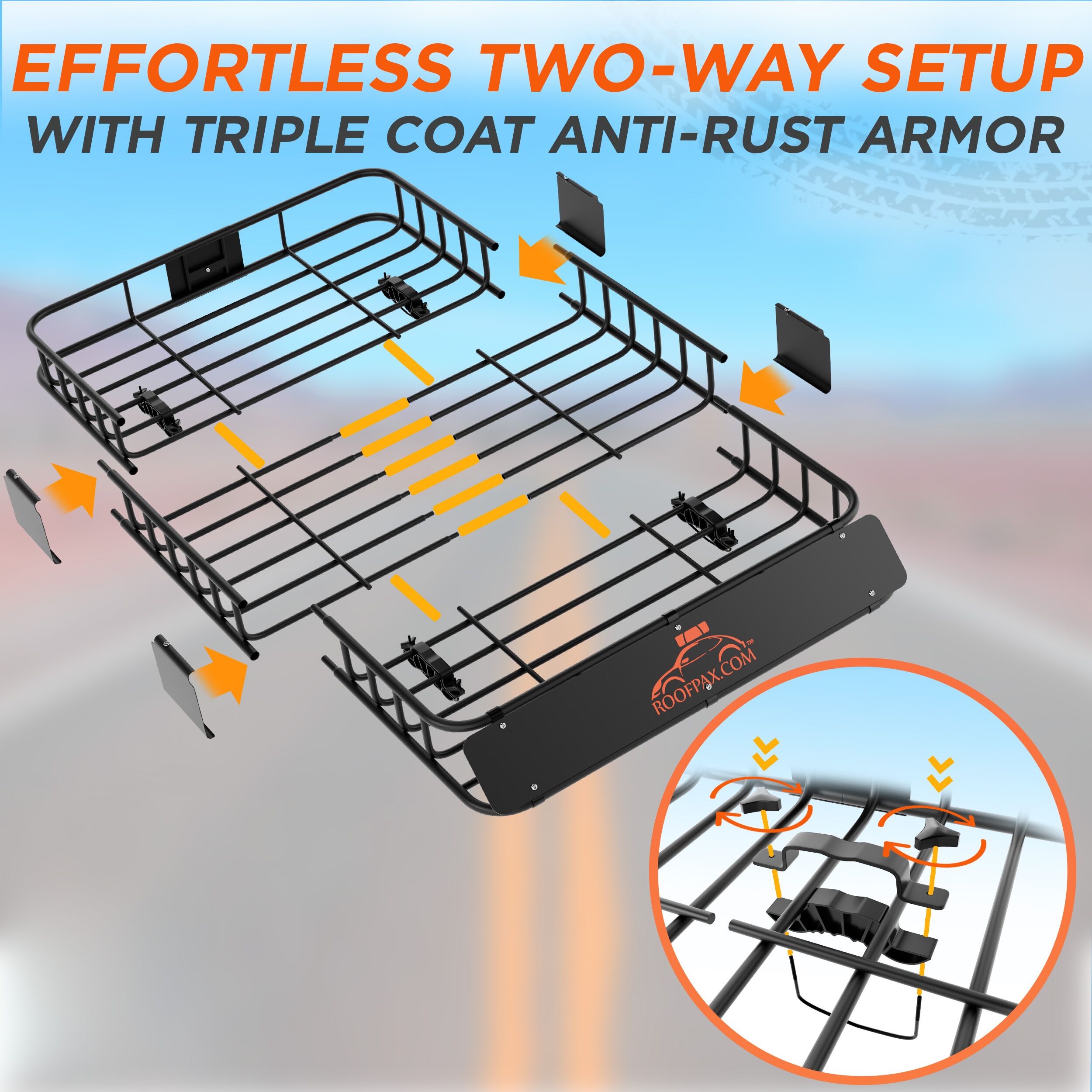 Car Roof Rack Basket - RoofPax: Travel More - Worry Less!