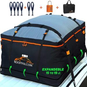 OxGord Roof Top Cargo Rack Waterproof Carrier Bag for Vehicles 10 Cubic Feet 